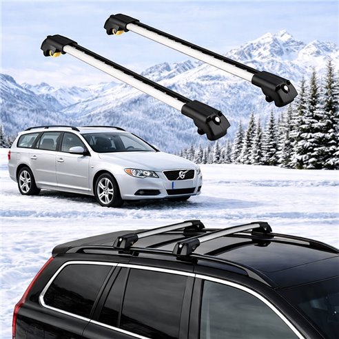 VOLVO  V70 (P3) STATIONWAGON 2007-2016 5dr Raised Rails Air1 Bars